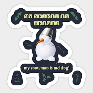 Christmas And Snowman Design! Sticker